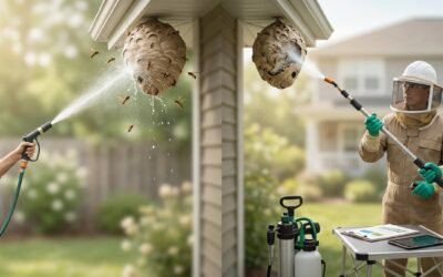 Een wespennest vernietigen met een waterstraal: Risico's, wetenschap en alternatieven